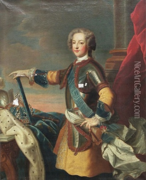 Bildnis Des Jungen Konigs Ludwig Xv Von Frankreich Oil Painting - Jean-Baptiste van Loo