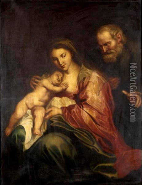 The Rest On The Flight Into Egypt Oil Painting - Sir Anthony Van Dyck