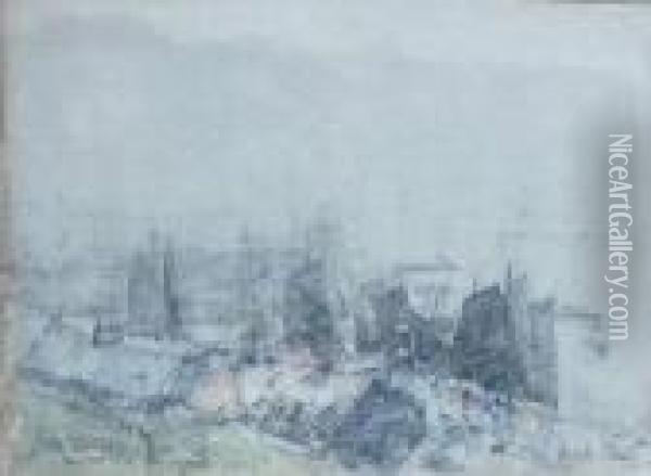 North Shields On Tyne Oil Painting - George Edward Horton