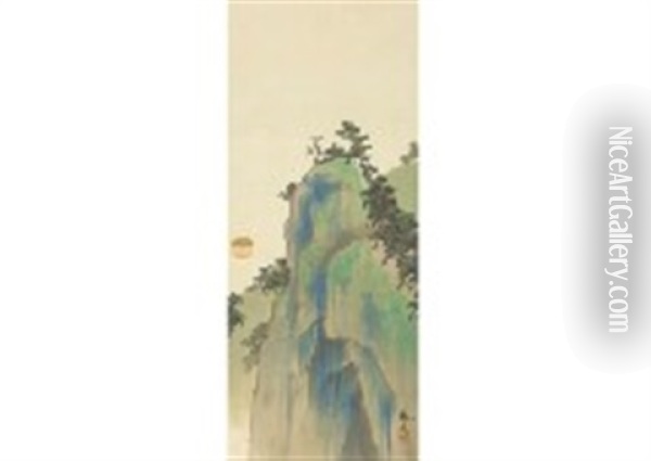 Mount Penglai Oil Painting -  Shimomura Kanzan (Seizaburo)