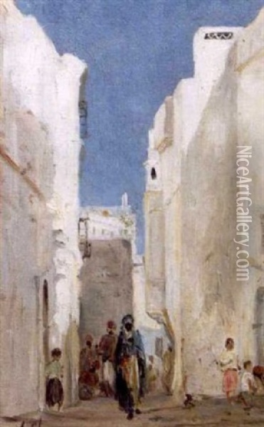 Rue Du Mont-thabor Oil Painting - Marc Alfred Chataud