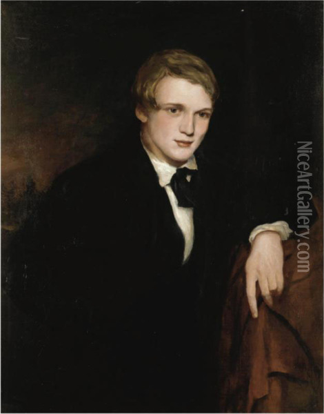 Portrait Of William Powell Frith As A Young Man Oil Painting - Douglas Cowper