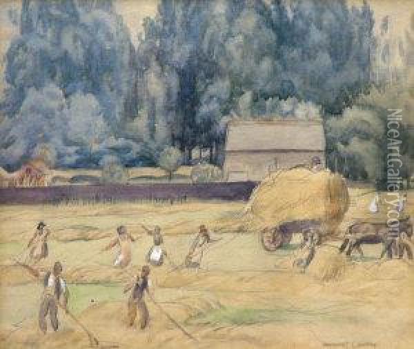 The Hay Makers Oil Painting - Margaret Lawson