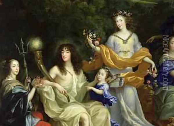 The Family of Louis XIV 1638-1715 1670 2 Oil Painting - Jean Nocret I