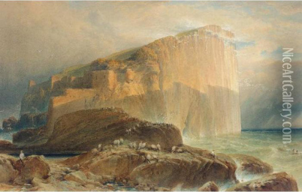 The Bass Rock Oil Painting - William Leighton Leitch