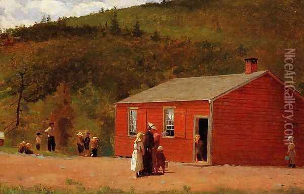 School Time Oil Painting - Winslow Homer