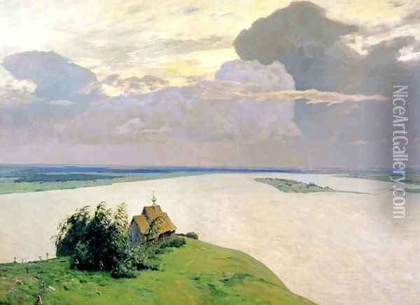 Above the Eternal Peace, 1894 Oil Painting - Isaak Ilyich Levitan