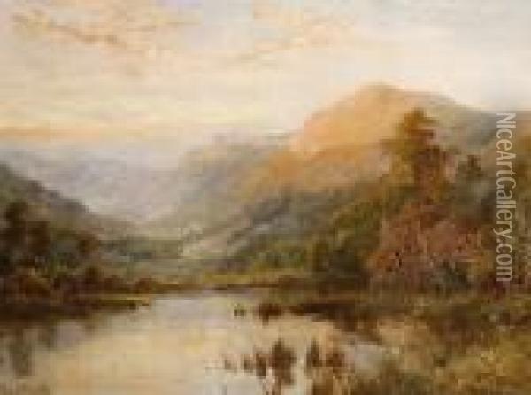 Loch Landscape Oil Painting - Alfred de Breanski