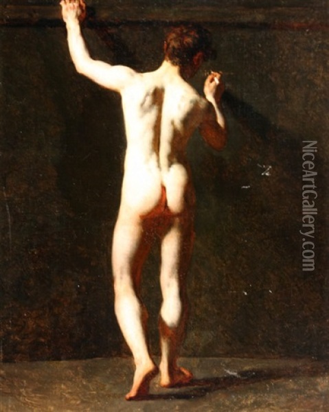 Portrait Of A Male Nude Artist Oil Painting - William Etty