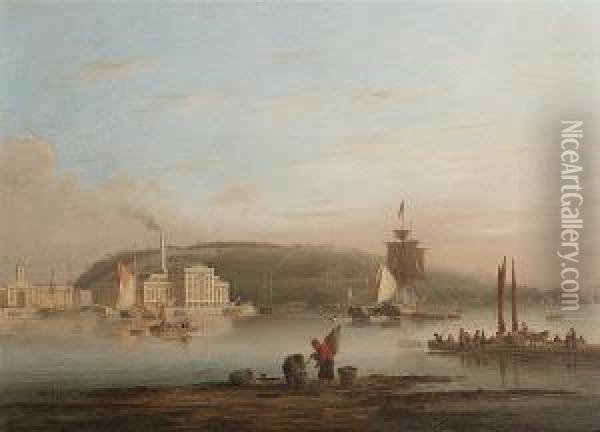 The Royal William Victualling Yard, Stonehouse, Plymouth Oil Painting - Condy, Nicholas Matthews