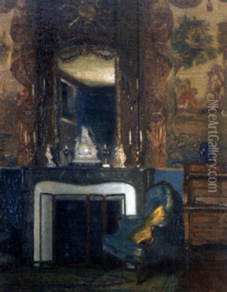 Interior De Palacio Oil Painting - Jacques Baugnies