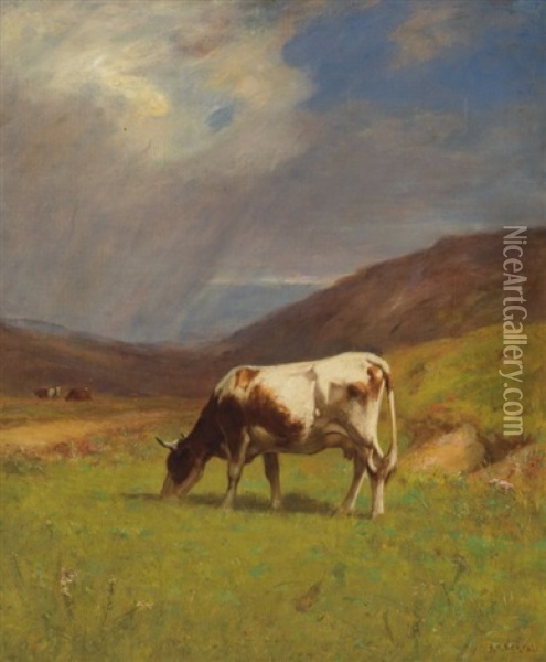 Pasturelands Oil Painting - Albion Harris Bicknell