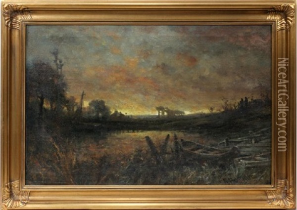 Scene Of The Rouge River Oil Painting - Robert B. Hopkin