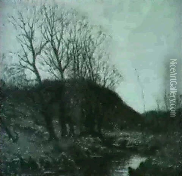 Evening, Morris Hills Oil Painting - William Merritt Post
