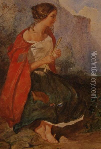 Classicalgirl Oil Painting - Edith Martineau