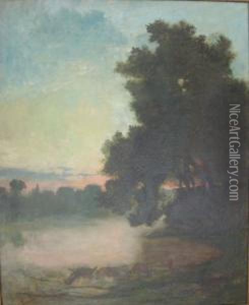 Bord De Lac Oil Painting - Georgette Agutte