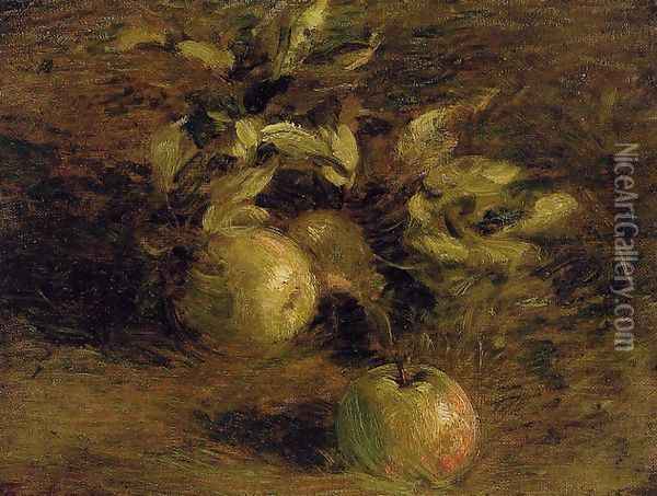 Apples Oil Painting - Ignace Henri Jean Fantin-Latour