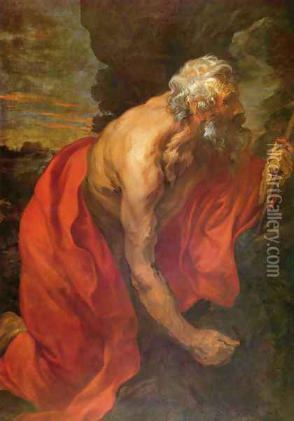 Hl. Hieronymus Oil Painting - Sir Anthony Van Dyck