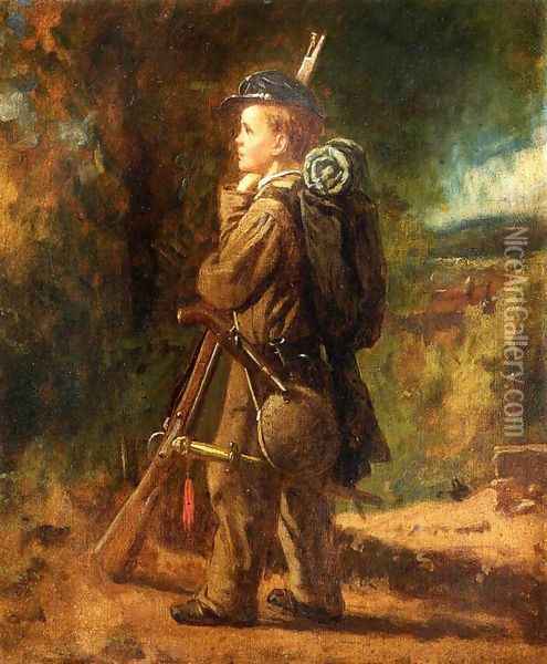 Little Soldier Oil Painting - Eastman Johnson