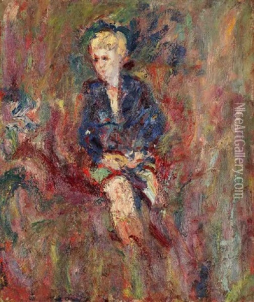Femme Lisant Oil Painting - Paul Kron