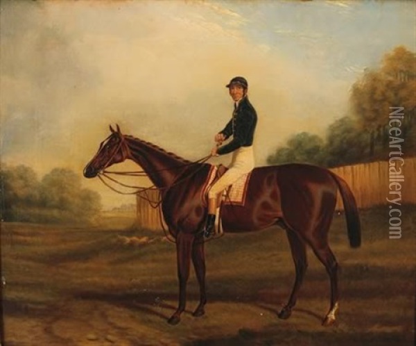 'daniel O'rourke' (by Irish Birdcatcher - Foget Me Not), Winner Of The Derby, Frank Butler Oil Painting - Harry Hall