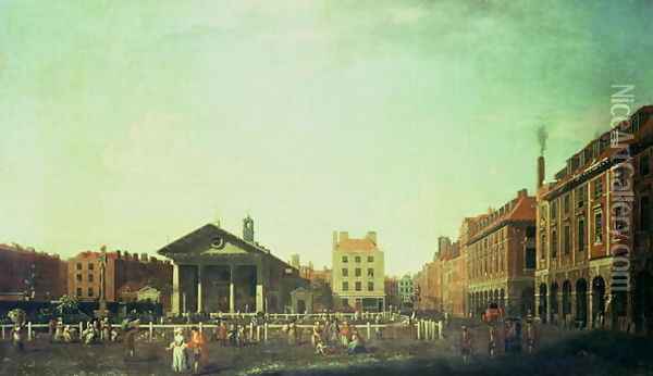 View of St. Pauls, Covent Garden, 1762 Oil Painting - John Inigo Richards