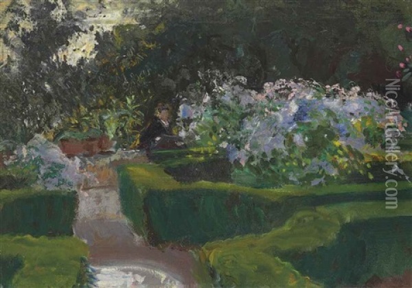 Garden At Granada Oil Painting - John Singer Sargent