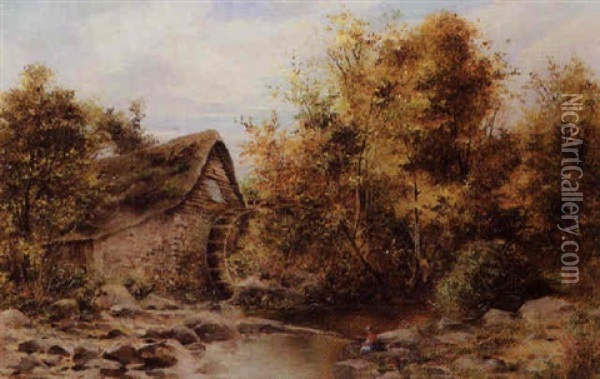 Haly Street Mill, Chayford, Devon Oil Painting - George Shaw