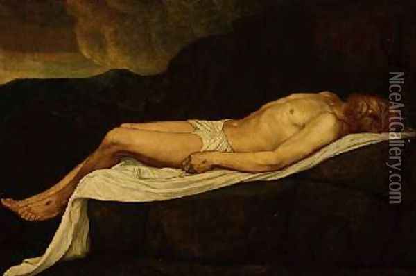 The Dead Christ Oil Painting - Alphonse Legros