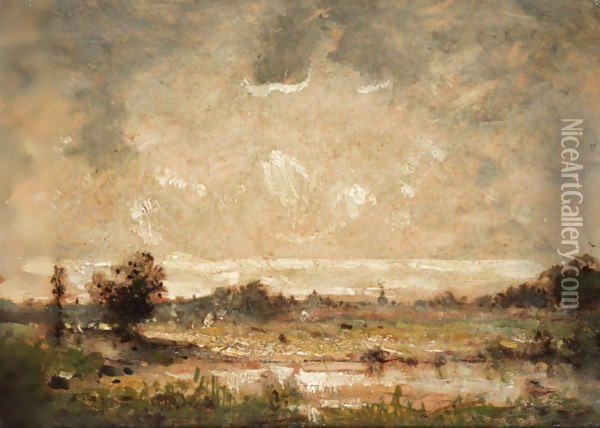 La Plaine De Barbizon Oil Painting - Theodore Rousseau