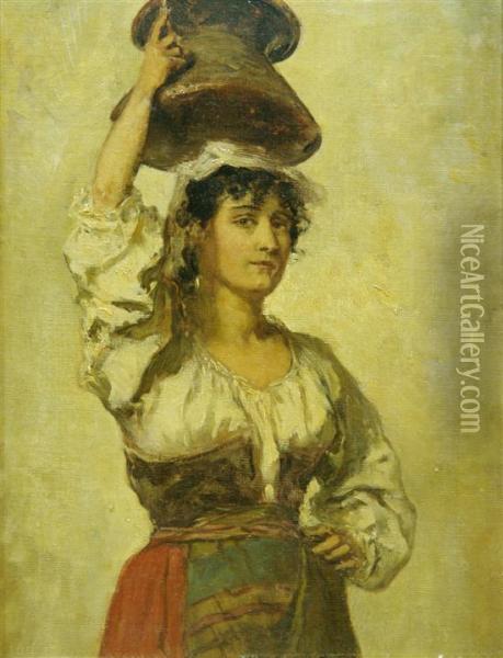 Woman Oil Painting - Hermann Effenberger
