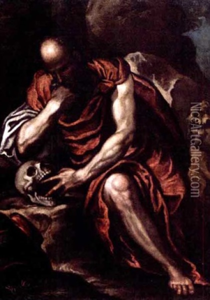 Saint Jerome Oil Painting - Leonardo Corona