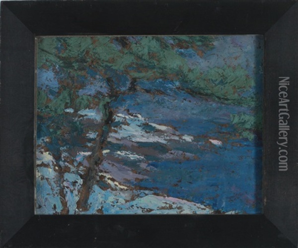 North Shore Summer And North Shore Winter (a Pair) Oil Painting - William Baxter Closson