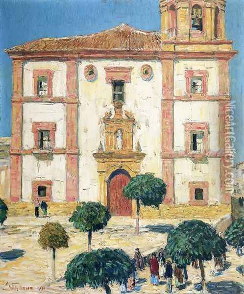 Cathedral at Ronda Oil Painting - Frederick Childe Hassam