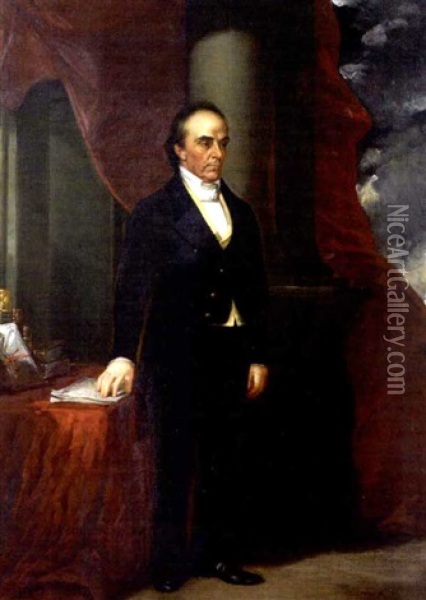 Portrait Of Daniel Webster Oil Painting - Albert Gallatin Hoit