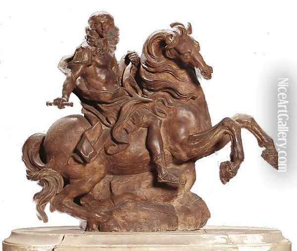 Equestrian Statue of King Louis XIV Oil Painting - Gian Lorenzo Bernini