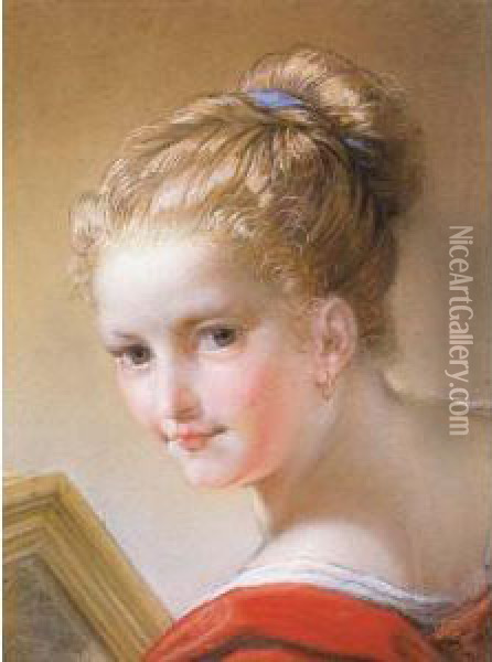 Head Of A Young Girl Oil Painting - Benedetto Luti