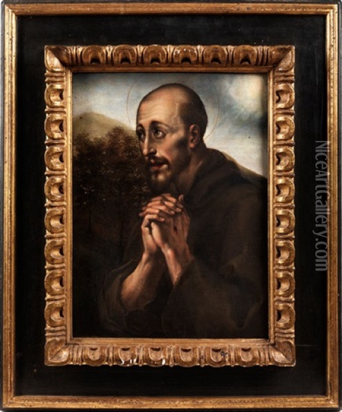 Halbbildnis Des Heiligen Franziskus Oil Painting - Luis de Morales
