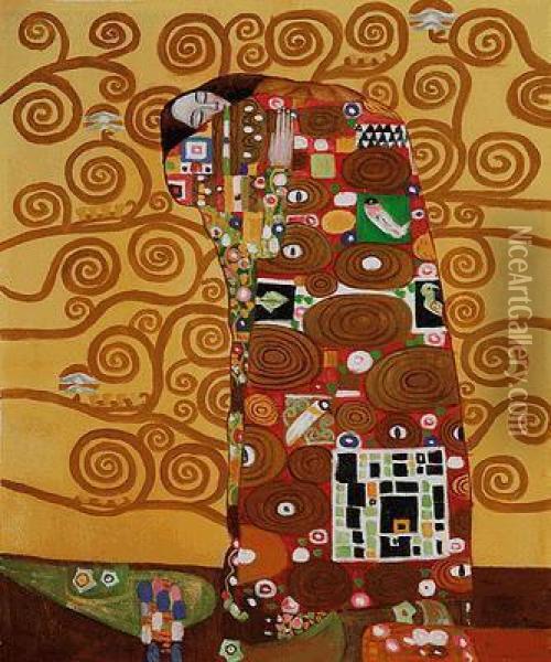 Fulfillment Oil Painting - Gustav Klimt