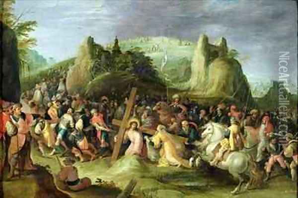 Christ on the Road to Calvary Oil Painting - Frans the younger Francken