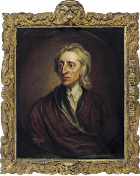 Portrait Of John Locke (1632-1704) Oil Painting - Sir Godfrey Kneller