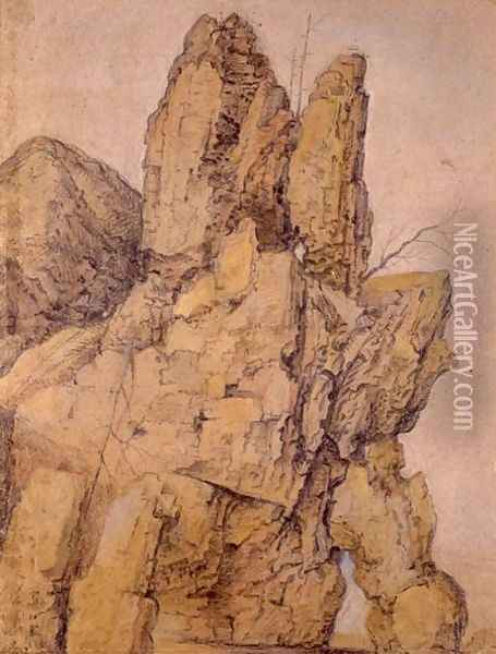 Rocky Mountain Oil Painting - Roelandt Jacobsz Savery