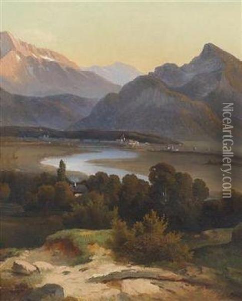 Scene Near Salzburg Oil Painting - Anton Bayer