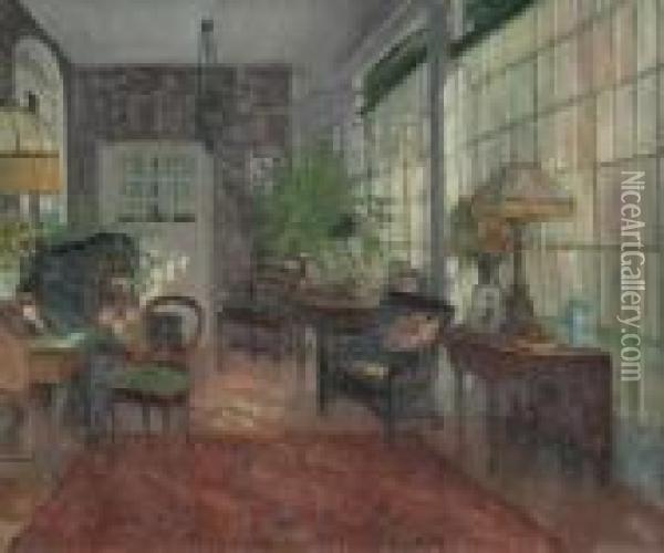 An Interior Oil Painting - Everett Lloyd Bryant