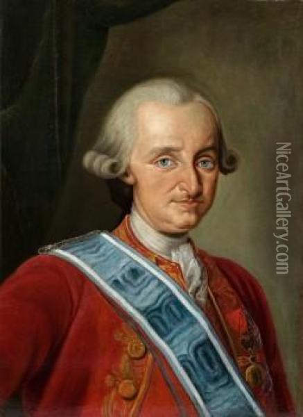 Retrato Del Rey Carlos Iv Como Principe De Asturias Oil Painting - Andres Gines De Aguirre