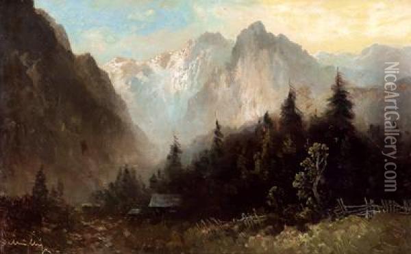 An Der Zugspitzengruppe Bei Garmisch Oil Painting - Oskar Mulley