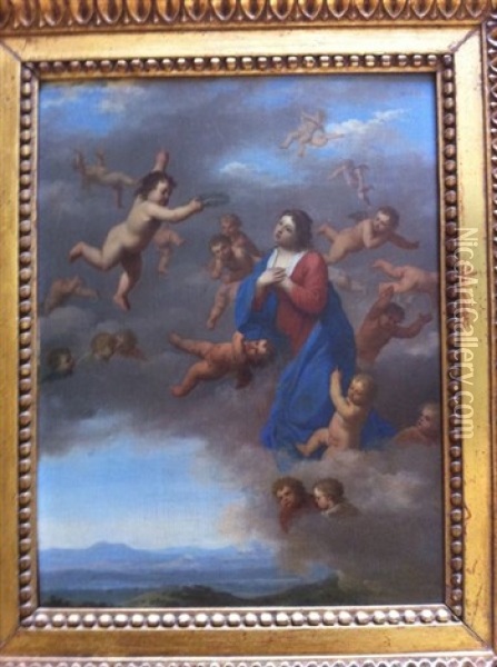 L'assomption De La Vierge Oil Painting - Cornelis Van Poelenburgh