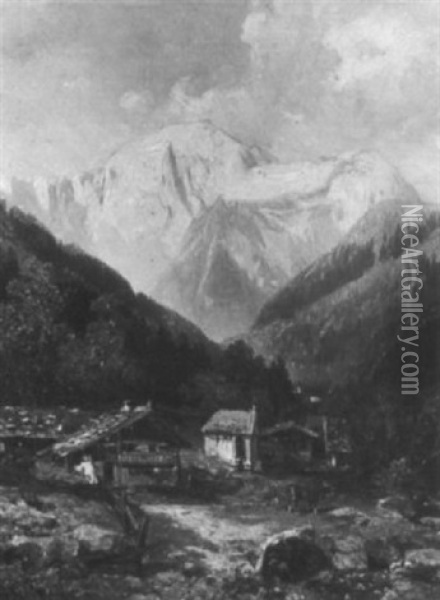 Der Hohe Goll Zu Tirol Oil Painting - Hugo Muehlig