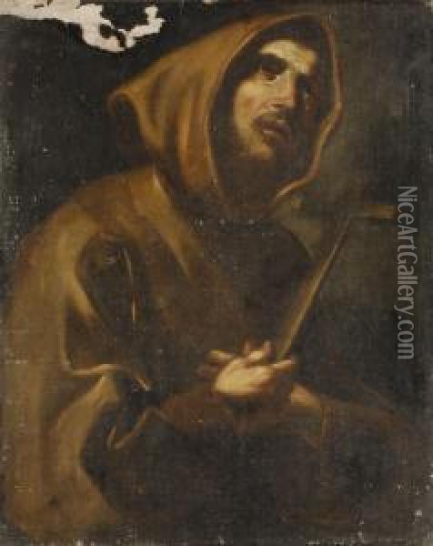 Frate Con Croce Oil Painting - Giovan Battista Beinaschi