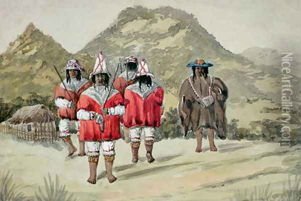 Indios dansantes Oil Painting - Alfred Gustin